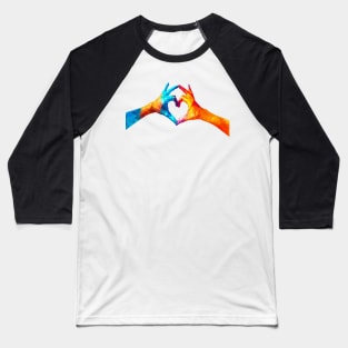 Heart with fingers Baseball T-Shirt